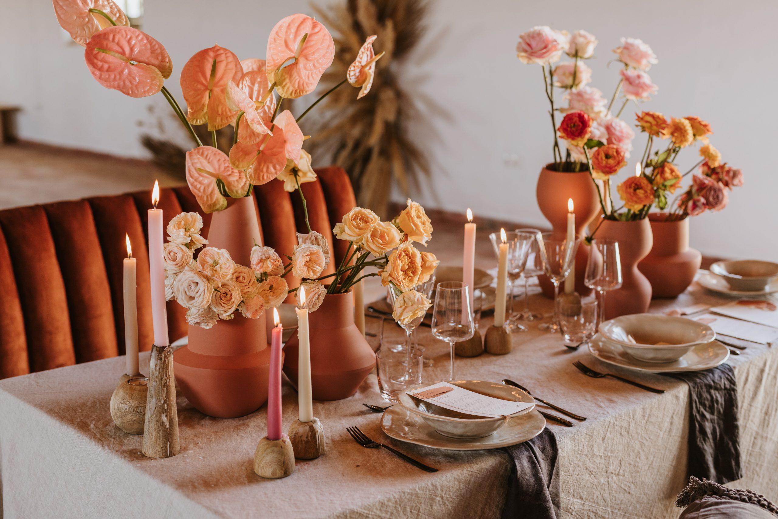 Como crear tu editorial de boda - Decoración de mesa - decoración floral